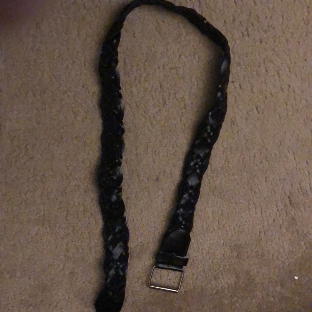 Black leather belt